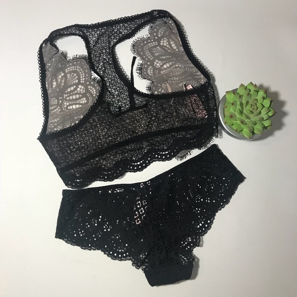 Complete SET Victoria’s Secret XS Lace Up Bralette - Picture 5 of 7